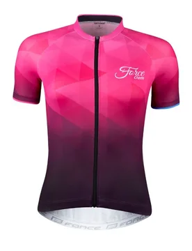 Maglia ciclismo donna GEM rosa - FORCE - FashionsVida