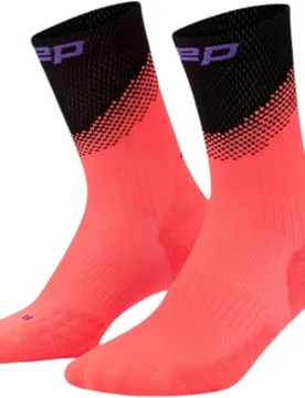 Core Run Edt. Split Laufsocken Mid-Cut Herren Neon Coral/Black 45-48+ - Cep - FashionsVida