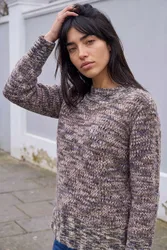Women's Petite Contrast Knitted Jumper in Taupe Size: 8 - Taupe - Size: 8