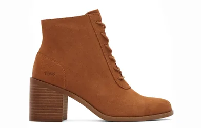 Evelyn Leather Womens Boots - Tan - Size Uk 4