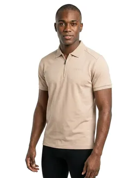 Polo A Maniche Corte Hm5600193 Natural Beige M - Hackett - FashionsVida