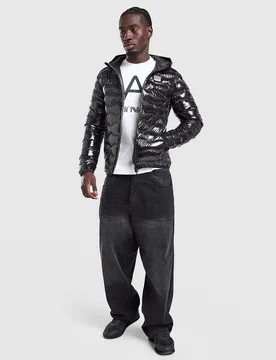 Mens Shiny Baffle Jacket - Nero, nero nero Uomo taglia M - Emporio armani - FashionsVida
