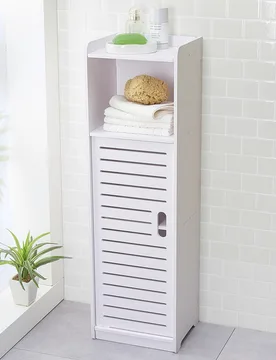 Badezimmerschrank mit Tür weiß - Eldo - FashionsVida