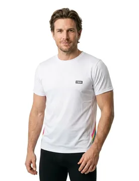 Maglietta A Maniche Corte Side Slim Flag White - 226ERS - FashionsVida