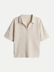 Strick- Poloshirt Somari Beige 44
