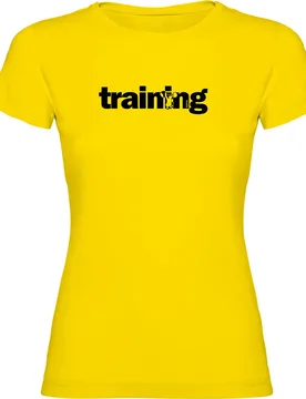 T-shirt à Manches Courtes Word Training Yellow XL - Kruskis - FashionsVida