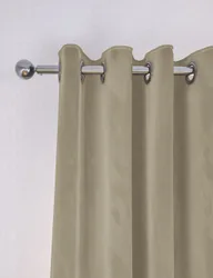Velvet Eyelet Curtains Champagne