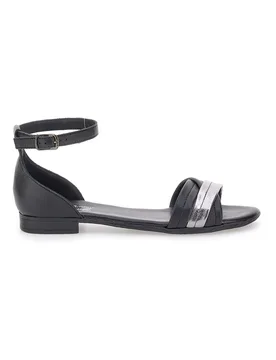Sandali Neri Flat Con Dettagli Argentati 225410 36 - PITTARELLO LOOK - FashionsVida