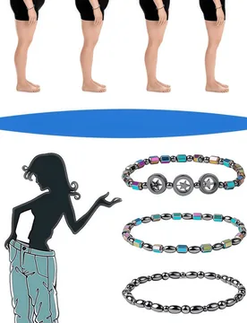 Tobillera de ágata negra natural para pérdida de peso de parejas, pulsera magnética de piedra para yoga de parejas Unitalla - Shein - FashionsVida