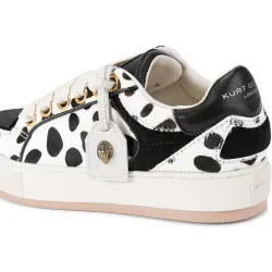 Zapatillas chunky de mujer de piel con estampado de manchas