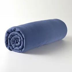 Spannbettlaken dunkelblau 100 x 200 cm, 2er-Set
