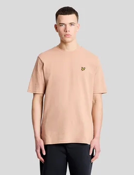 Mens Textured Jacquard T-Shirt - Brown - Size Small - Lyle & Scott - FashionsVida