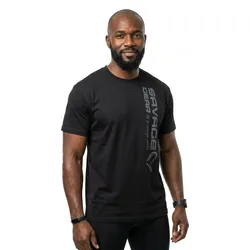 Vertical Logo Short Sleeve T-shirt Black M Men
