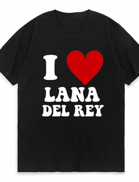 I Love Lana Del Rey Y2k Crop Top Clothing Aesthetics TShirt Women Print Punk men Tee Streetwear Harajuku Graphic Summer EMOGirl - Aliexpress - FashionsVida