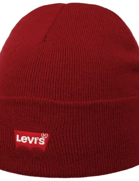 Red Batwing Slouchy Beanie Hat by - bordeaux - Herren - Size: One Size - Levis® - FashionsVida