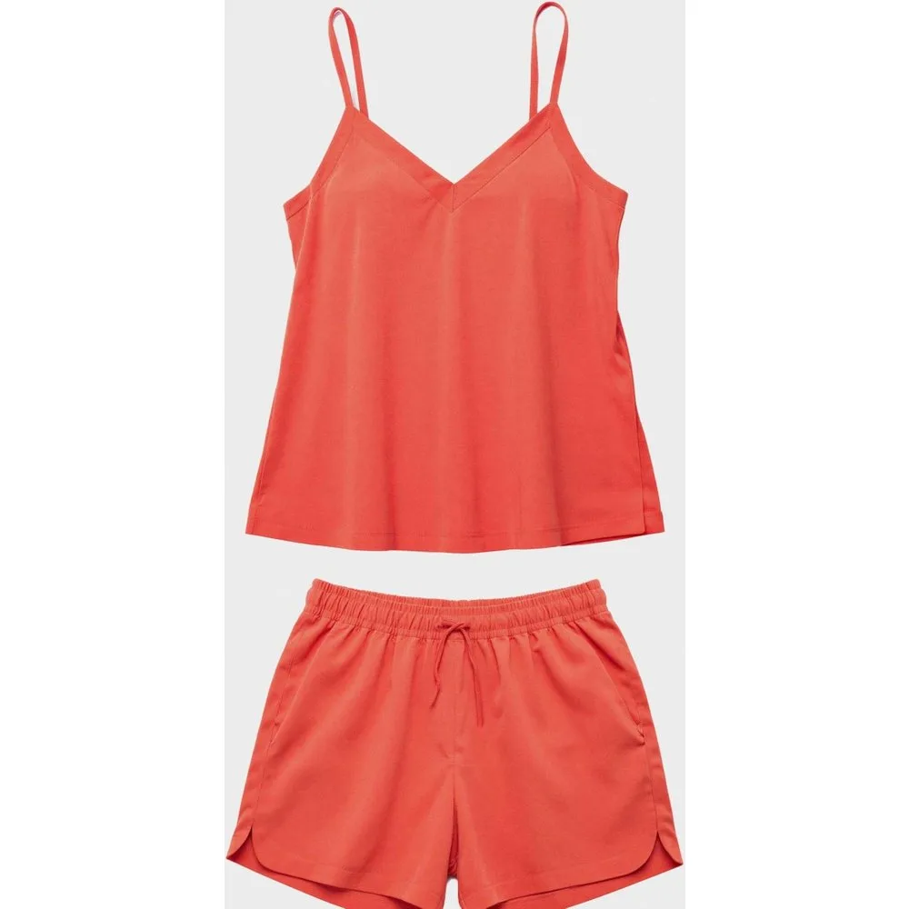 Pijama completo de mujer con top y short - Gisela - FashionsVida