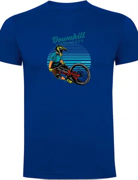 Maglietta A Maniche Corte Downhill Adventure Royal Blue - Kruskis - FashionsVida
