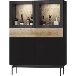Vitrina con 2 puertas y 2 cajones 162 cm alto Qubic New 2.0