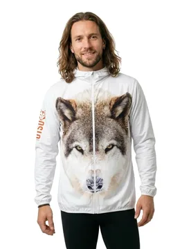 Wolf Jacket White / Multicolour S Men,Women - OTSO - FashionsVida