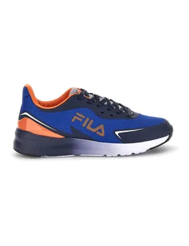 Sneakers blu con lacci e inserti arancioni Crusher Teens 37 - Fila - FashionsVida