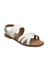 Women's 'Torro' Leather Slingback Sandals in White Size: 7 - White - Size: 7