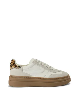 Women's 'Dodge White' Suede Trainers in Cream Size: 4 - Cream - Size: 4 - Steve madden - FashionsVida