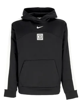 Felpa Cappuccio Uomo Nba Courtside Starting Five Hoodie Bronet Black/white/white - NIKE NBA - FashionsVida