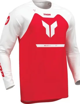 Maglia Moto Cross Enduro Bambino Ridemode Menace Rosso taglia XS - THOR - FashionsVida
