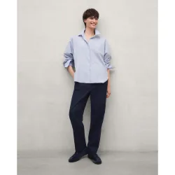 Pantalón recto de mujer de algodón técnico galia
