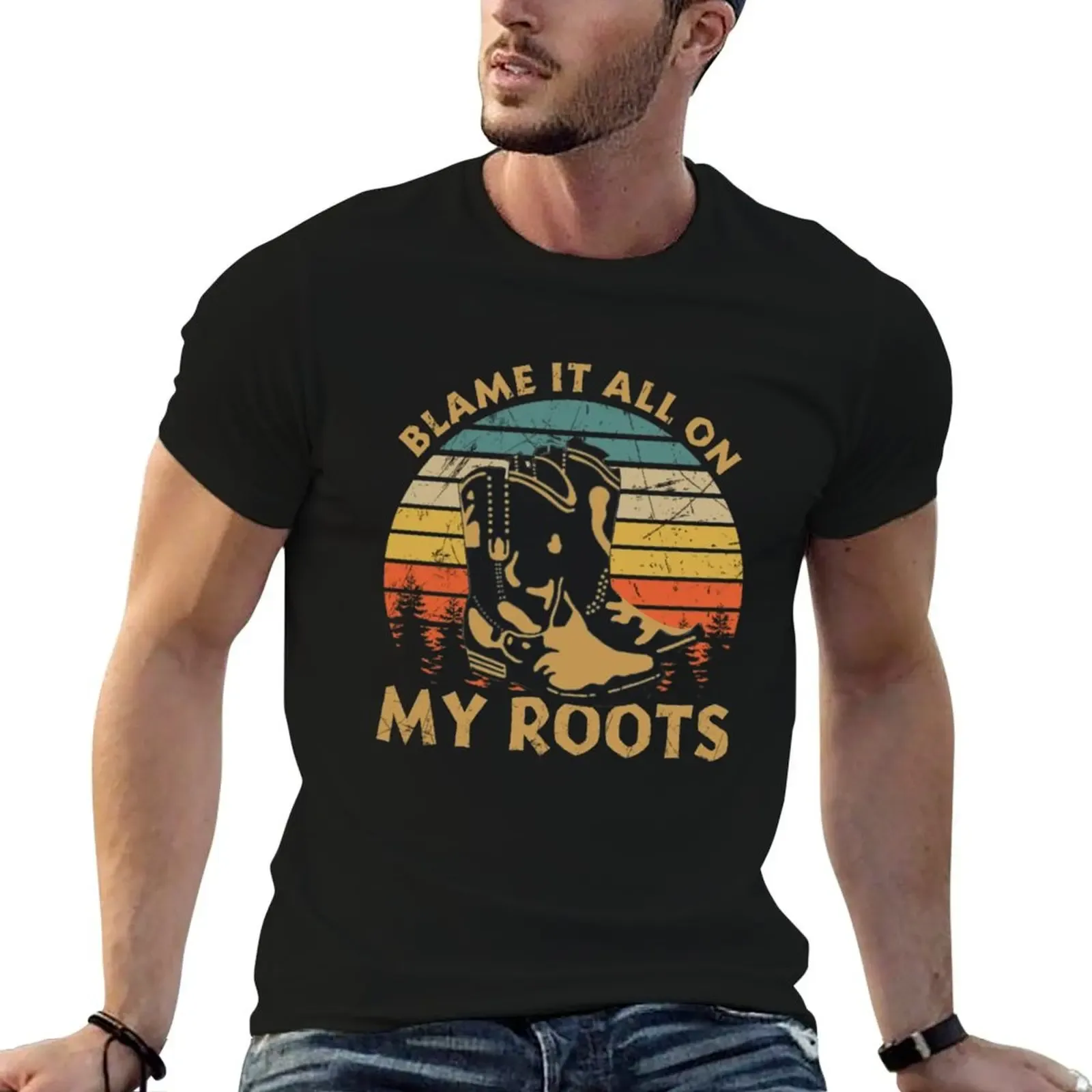 Blame it all on my old Roots T-Shirt Big and Tall Basic Tee Shirt - Aliexpress - FashionsVida