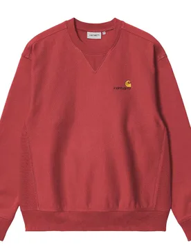 American Script Sweatshirt - Sweatshirt-Crewneck - rot - Herren - Size: XL - Carhartt WIP - FashionsVida