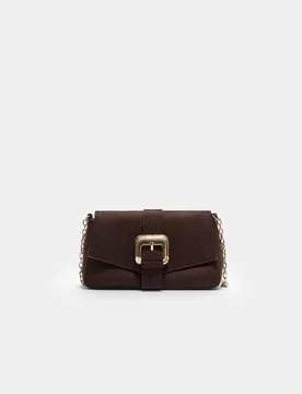 Umhängetasche mit unregelmäßiger Schnalle Braun OS - Stradivarius - FashionsVida
