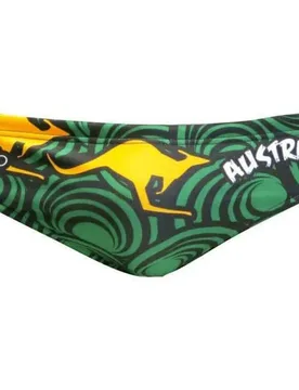 Australia Swimming Brief Green 4XL Men - TURBO - FashionsVida