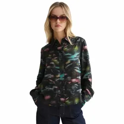Camicia A Maniche Lunghe U9b01726t Glitch Dream Forest Night 38