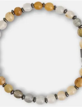Pulsera piedras charm de hombre - Silbon - FashionsVida