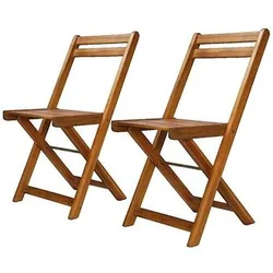 Ensemble De 2 Chaises De Bistro En Bois D'Acacia Marron Einheitsgrösse