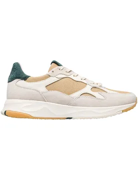 Sneakers légères et confortables - Zuma Offwhite Pebble Dark Forest en Cuir - Taille 43,5 - Beige - Clae - FashionsVida
