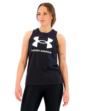 T-shirt Sans Manches Live Sportstyle Black / White XS - Under armour - FashionsVida