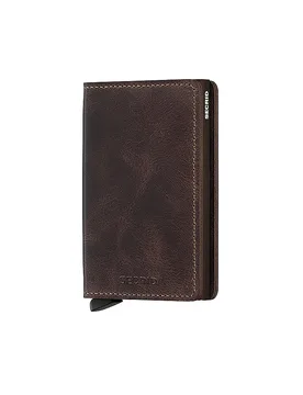 Geldbörse - Slimwallet Vintage chocolate braun damen - SECRID - FashionsVida