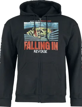 Kapuzenjacke - Walking Dead - S bis 4XL - für Männer - Größe 4XL - schwarz - Lizenziertes Merchandise! - Männer - male - Falling In Reverse - FashionsVida