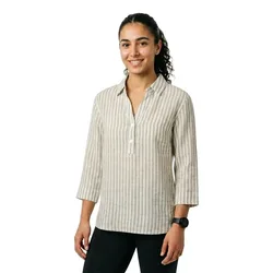 Anya Long Sleeve Shirt Sand Stripe XS Women