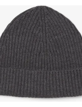 Gorro unisex de canalé de lana cepillada - Lacoste - FashionsVida