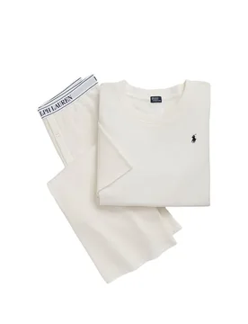 Polo Ensemble pyjama en coton gaufré mélangé - Ralph Lauren - FashionsVida