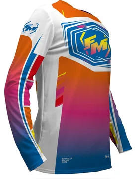 Maglia Moto Cross DOMINATOR Arancio Fucxia Blu taglia S - Fm racing - FashionsVida