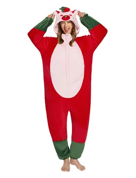 Strawberry Capybara Pajamas Animals Onesie Plush Warm Home One Piece For Adult Unisex Halloween Costume - S - OLAOLA - FashionsVida