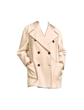 Cappotto Doppiopetto Con Tasconi Panna WW18490 - WHITE WISE - FashionsVida