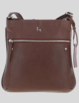 Women's 'Edinburgh' Real Leather Crossbody Bag in Tan - Tan - Size: One Size - Ashwood Leather - FashionsVida
