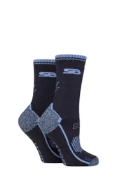 Women's 2 Pair with BlueGuard Hiking Socks Navy / Blue 4-8 - Blue - Size: Small