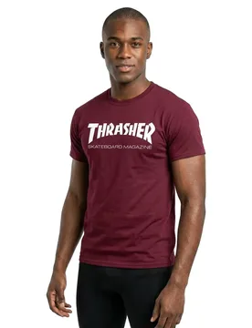 T-shirt à Manches Courtes Skate Mag Maroon S - Thrasher - FashionsVida