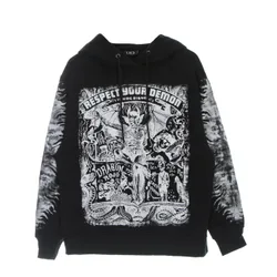Felpa Leggera Cappuccio Uomo Respect Your Demon Hoodie Black